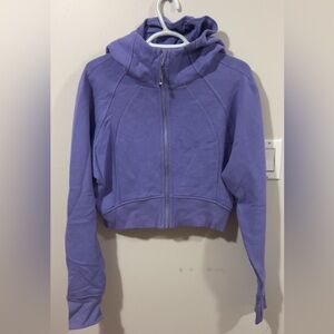 Cropped full zip scuba Hoodie